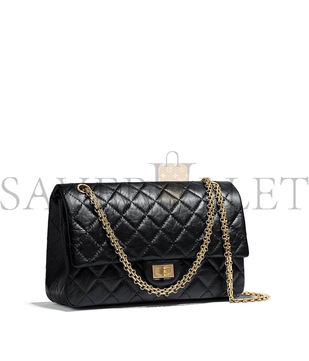 Ch*el large 2.55 handbag gold hardware a37587 y04634 c3906 (19.5*28*7.5cm)